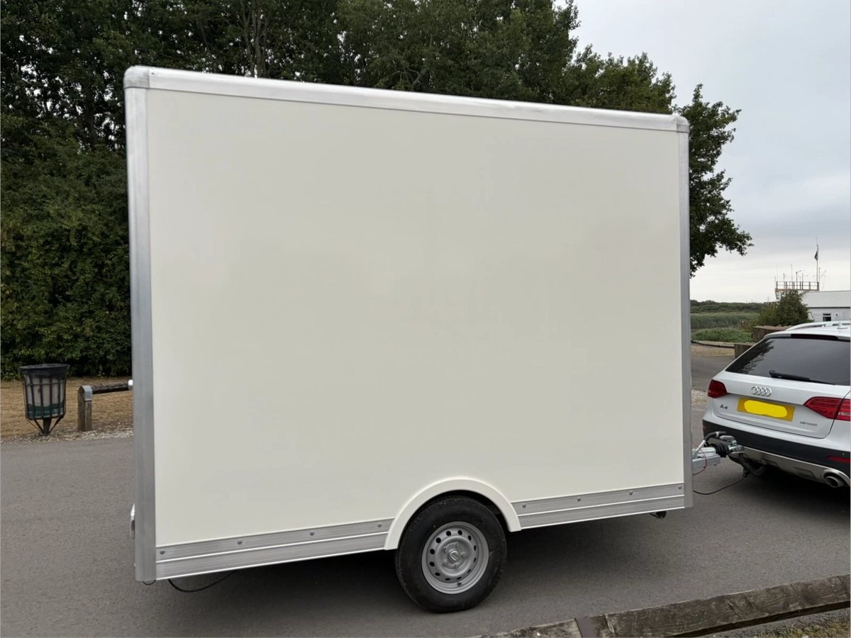 Catering trailer side elevation before repair work